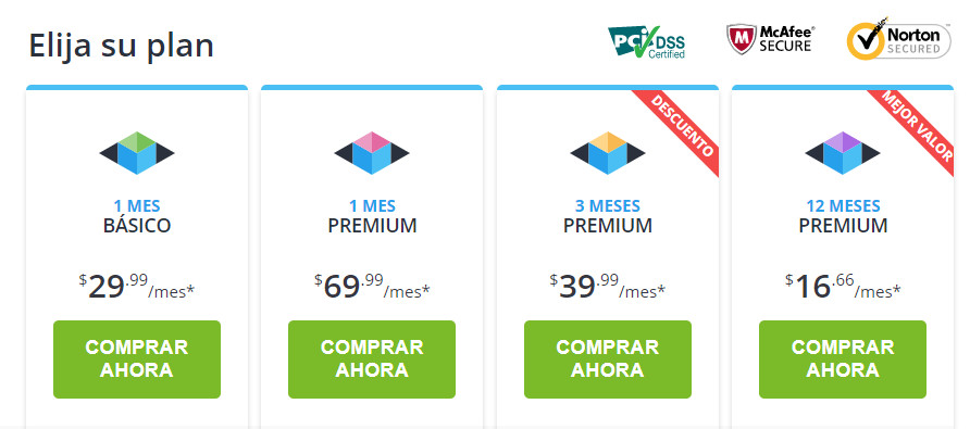 Planes de pago y precios