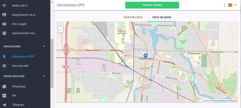 Ubicación GPS