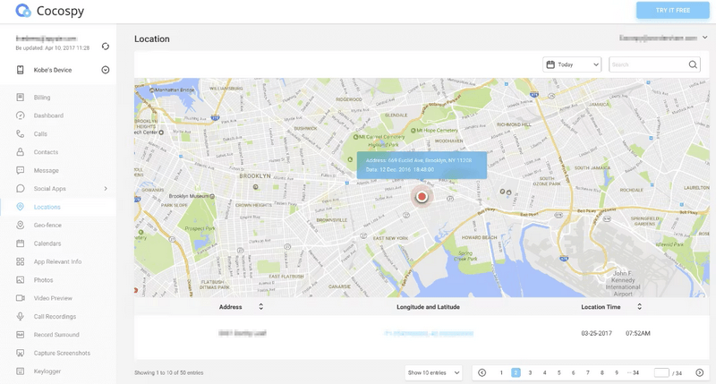 Cocospy — надежный трекер с простым управлением