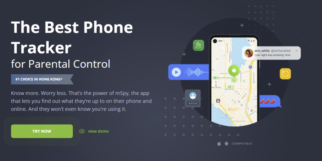 mSpy — Лучше всего подходит для скрытого и удалённого мониторинга